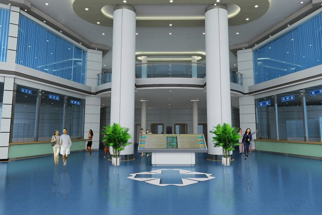綜合醫院服務大廳裝修設計效果圖